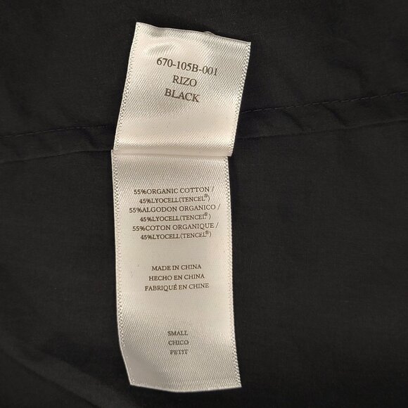 NWOT RAILS Rizo Midi Dress Size S Black Cutout Poplin Sustainable Minimalist‎ - Picture 7 of 8